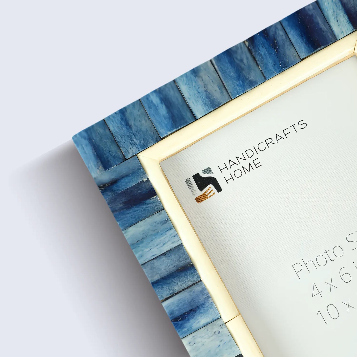 Ivory Ocean Bone Inlay Blue Picture Frame- 4x6 & 5x7