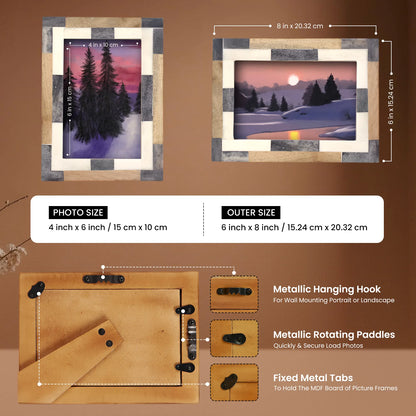 Bone Inlay & Mango Wood Tile Pattern Picture Frame – Wholesale picture frames