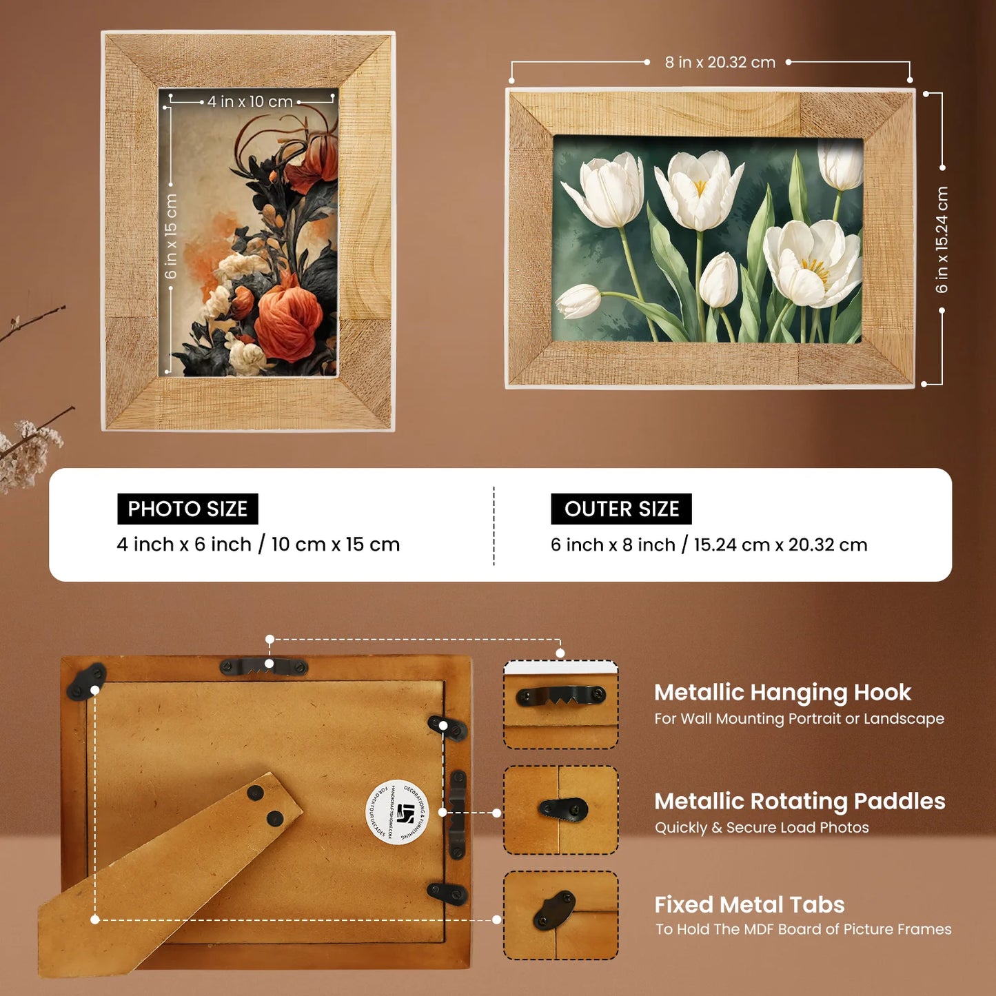 Wood & Bone inlay Wooden Handmade Picture Frame – Wholesale picture frames