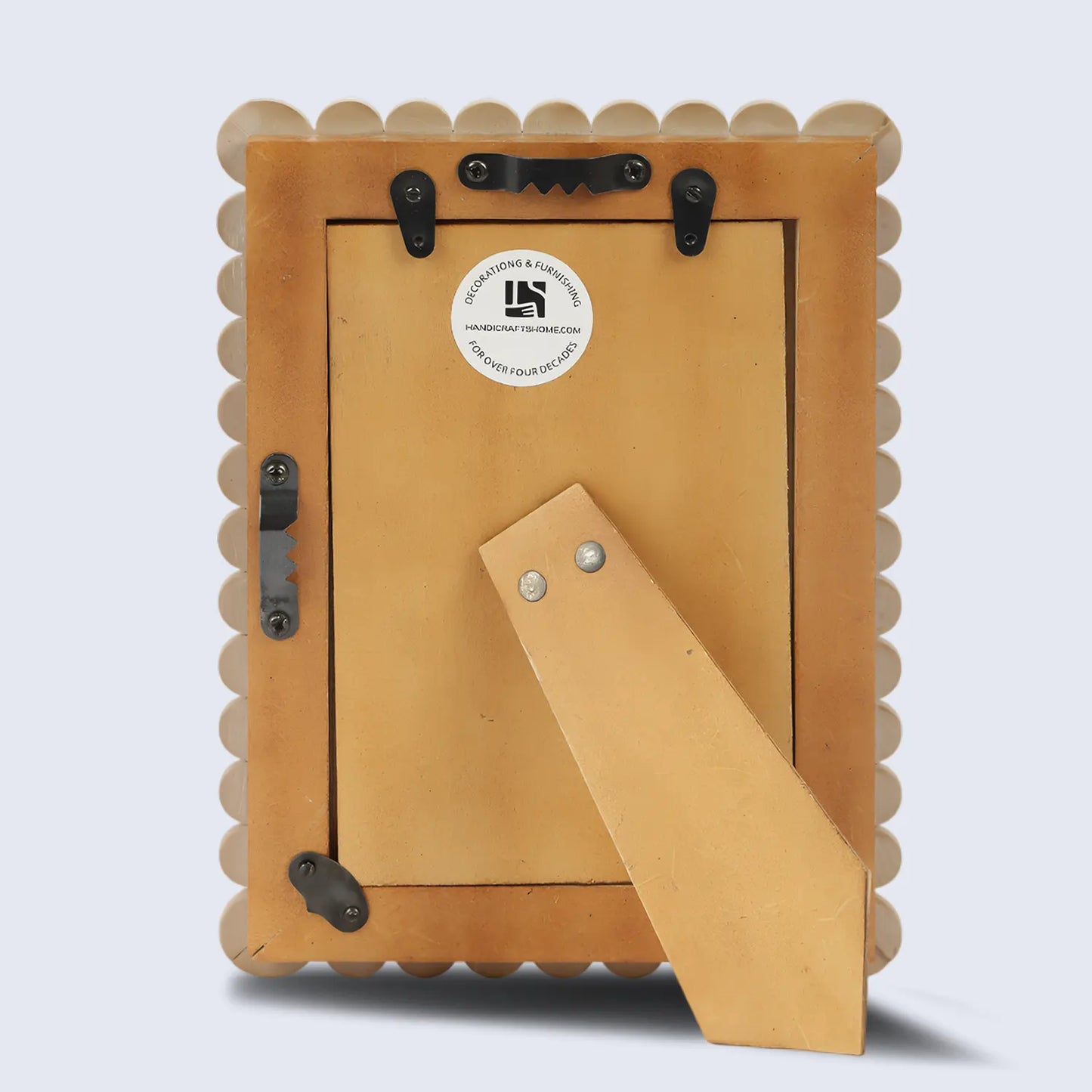 Petal Scallop Pattern Picture Frame White & Brown - 4x6 & 5x7