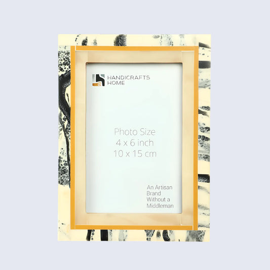Ivory Abstract Ink Resin Inlay Picture Frame in 4x6 & 5x7 – Wholesale picture frames