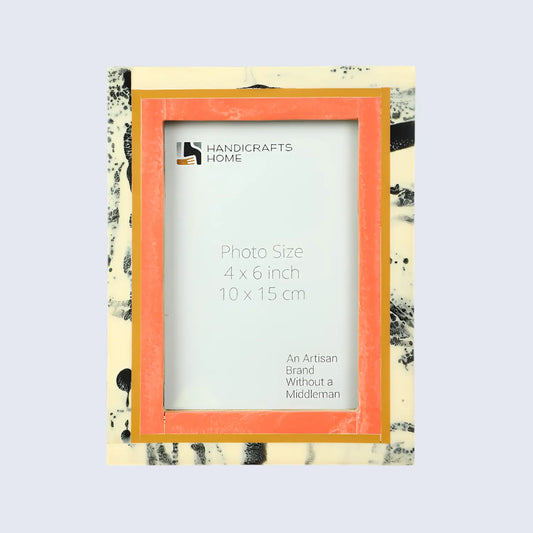 Peach Abstract Ink Resin Inlay Picture Frame in 4x6 & 5x7 – Wholesale picture frames