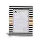 Wood & Resin Inlay Striped Picture Frame, Black & White – Wholesale picture frames
