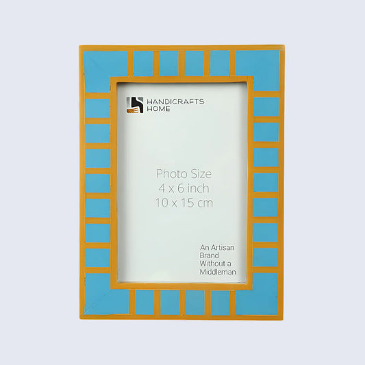 Turquoise Square Resin Inlay Picture Frame 4x6 & 5x7 – Wholesale picture frames