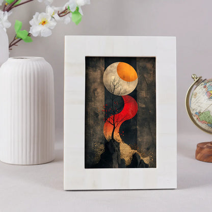 Bone Inlay 4x6 Photo Frame – Decorative Picture Frame for Wall & Desk Display – Wholesale picture frames