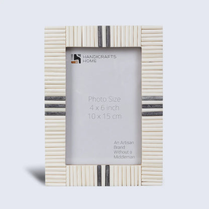Grey & White Bone Inlay Picture Frame - 4x6 & 5x7 – Wholesale picture frames