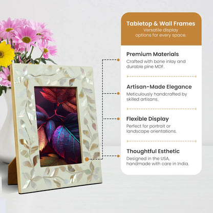 Alhambra Blanca Mother of Pearl & Resin Inlay Picture Frame