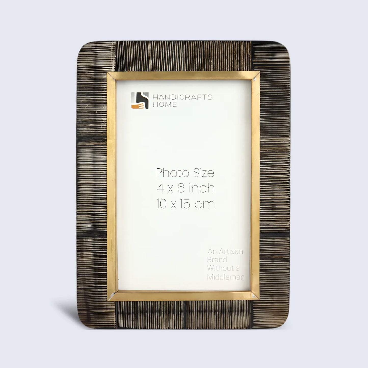 Horn Inlay Shagrin Picture Photo Frames Brown - Rounded Corners, 4x6 5x7 – Wholesale picture frames