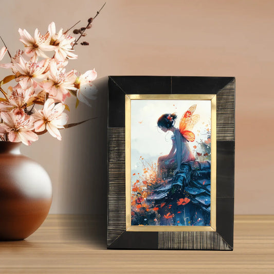 Horn Inlay Shagrin Picture Photo Frames Brown, 4x6 5x7 – Wholesale picture frames