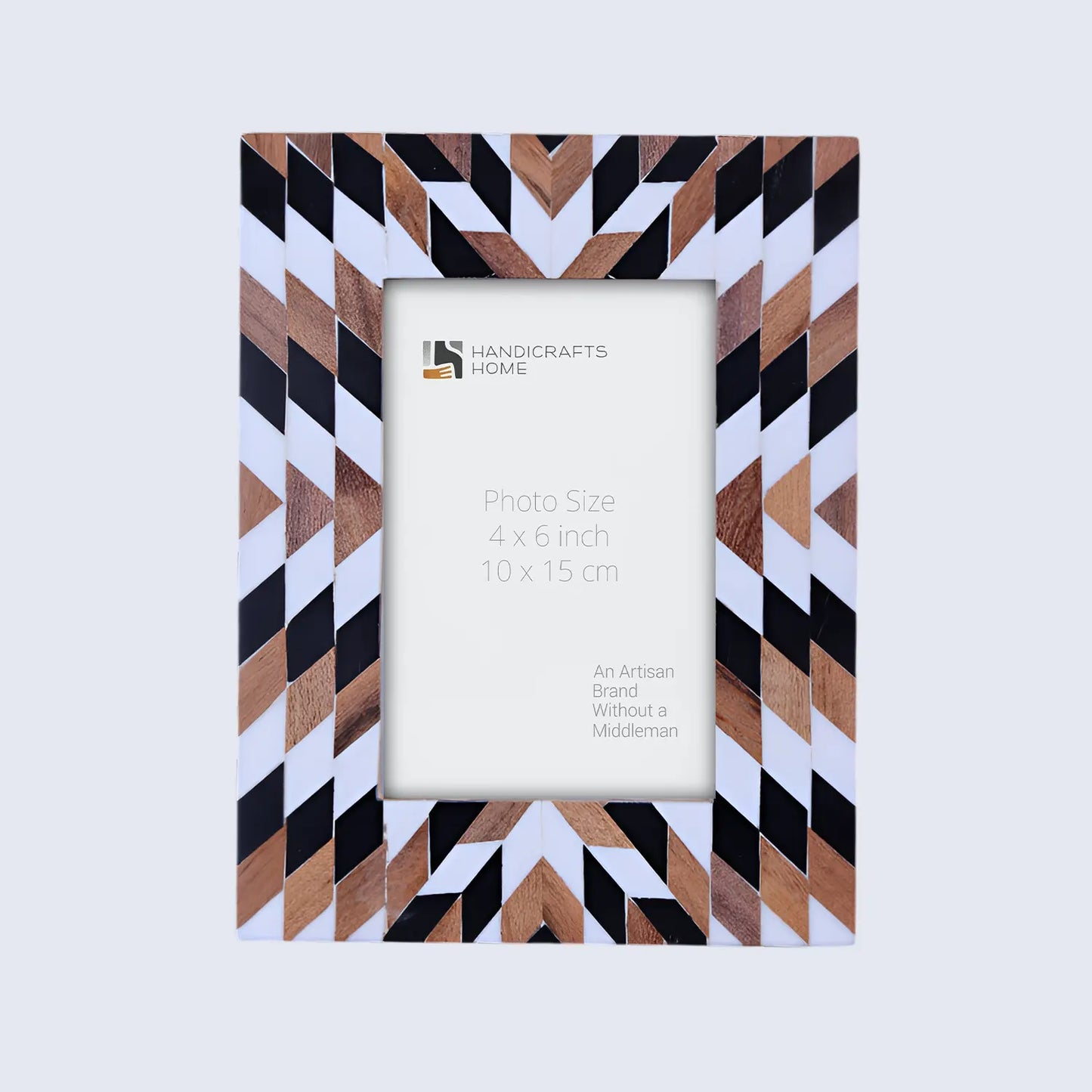 Herringbone Pattern Wood & Resin Inlay Picture Frame - 4x6 & 5x7 – Wholesale picture frames