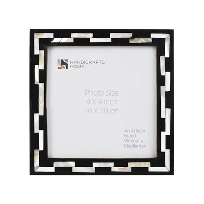 Picture Frame Pearlescent Tiptoe Collection Black 4x4 - Make to Order