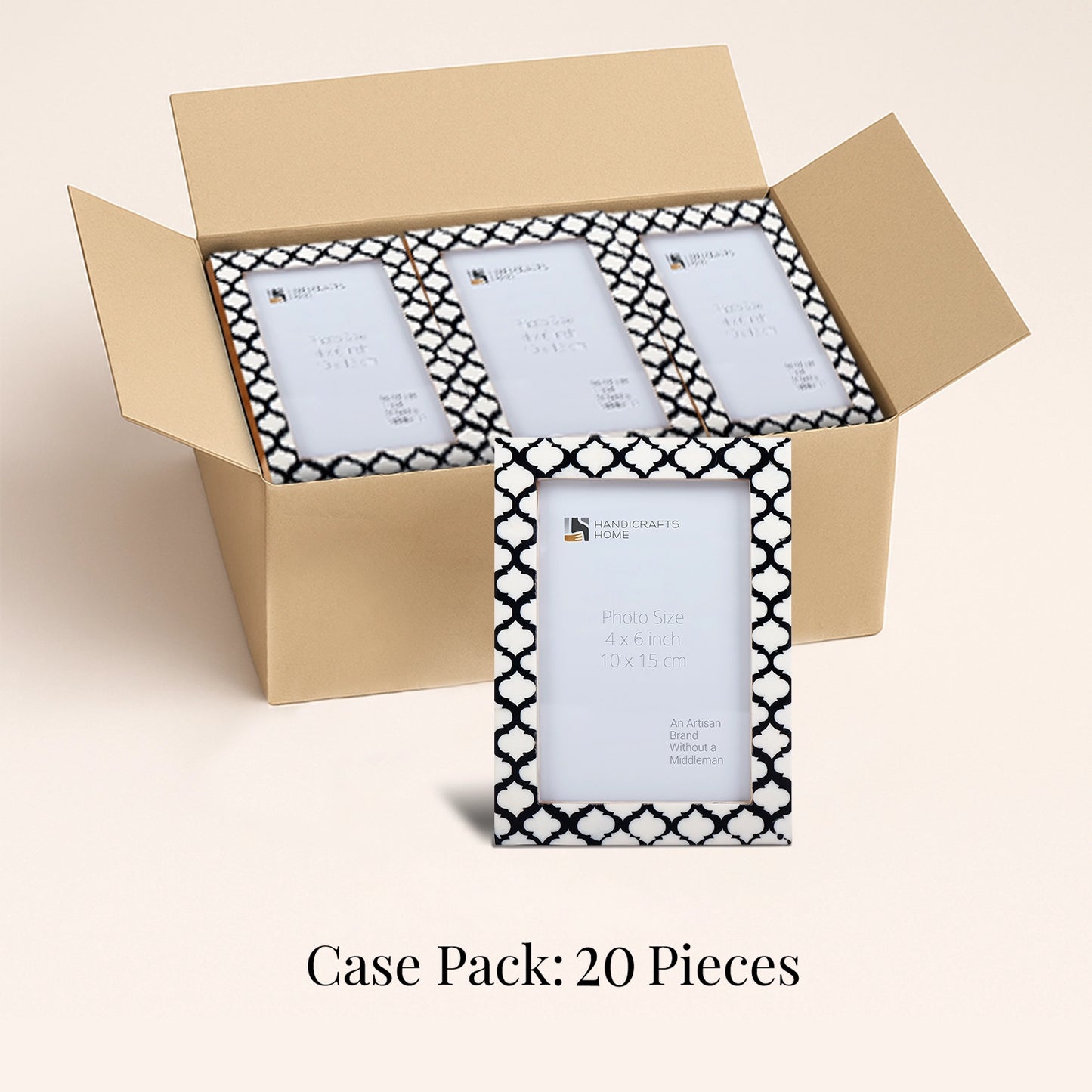 Decorative Picture Frames Casablanca Negra,4x6, Pack of 20