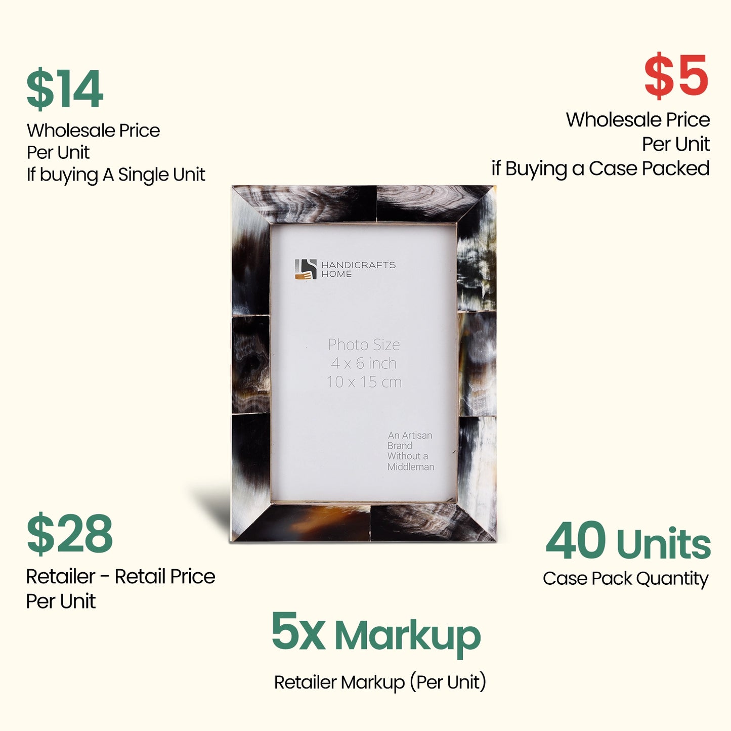 Decorative Picture Frames Essence Black, 4x6, Pack of 40