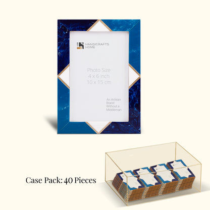 Decorative Picture Frames Menton Blue, Pack of 40
