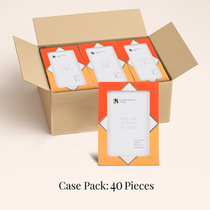 Decorative Picture Frames Menton Orange, Pack of 40