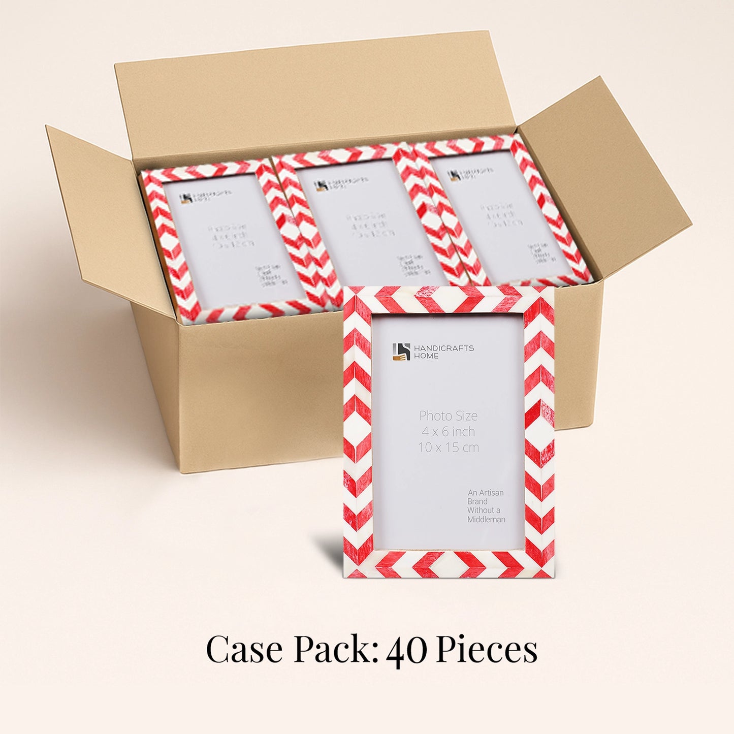 Decorative Picture Frames Mosaic Chevron, Pack of 40