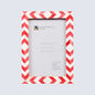 Photo Frame Mosaic Chevron Red & White - Available in 3 Sizes