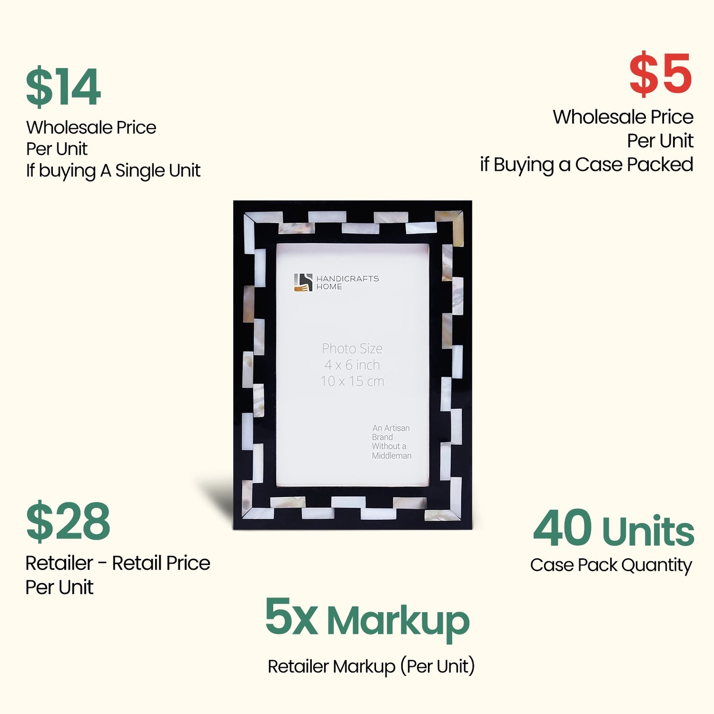 Decorative Picture Frames Pearlescent Tiptoe, Pack of 40