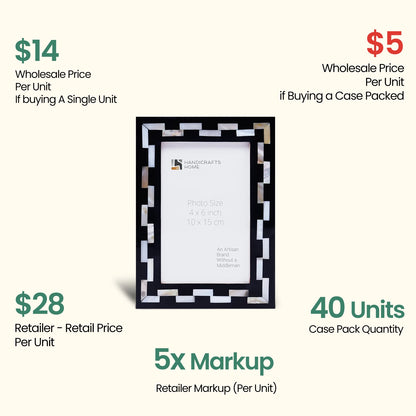 Decorative Picture Frames Pearlescent Tiptoe, Pack of 40