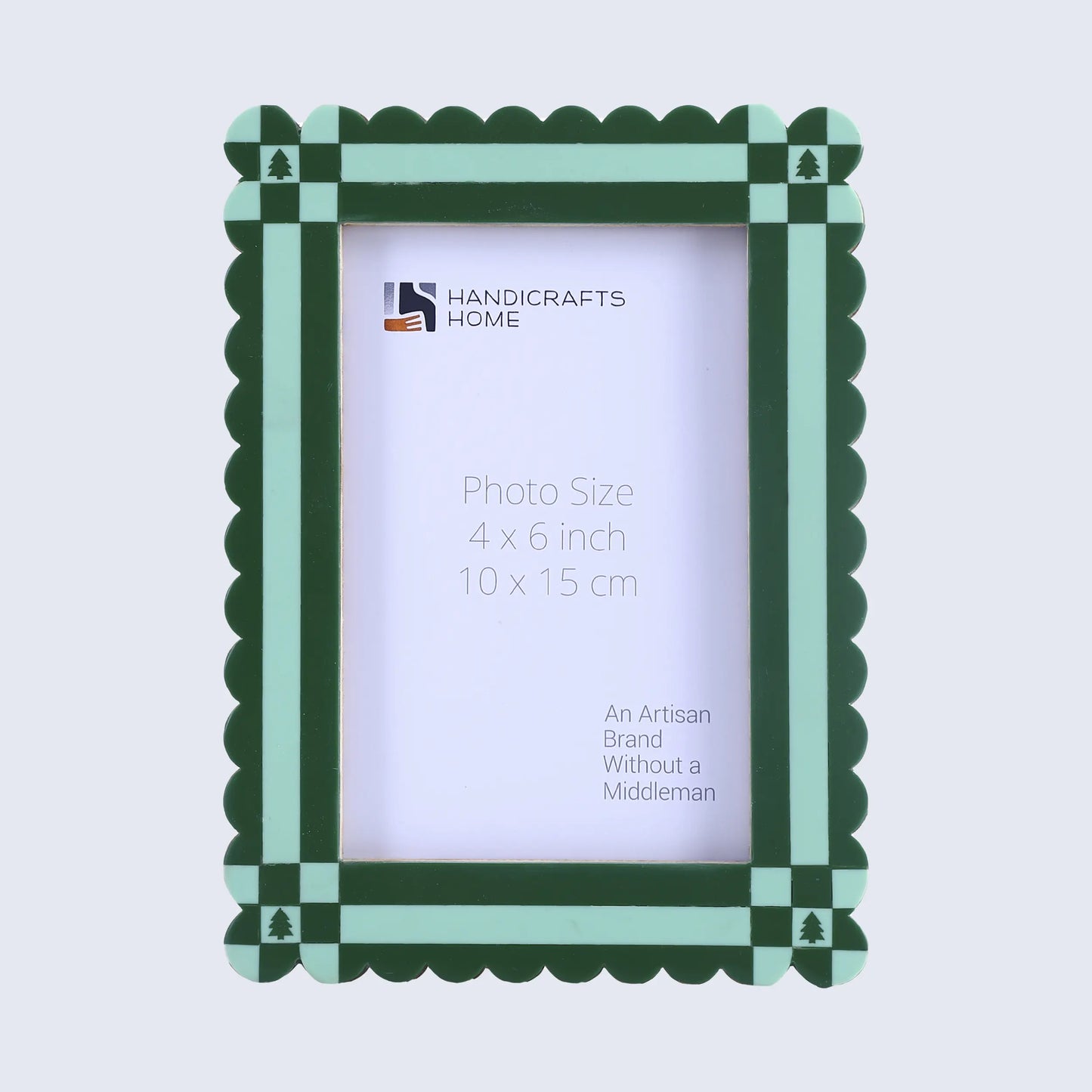 Picture Frames Chalet Verde Pattern Resin Inlay Collection in 2 Sizes