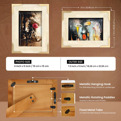 Bone Inlay & Brass Delux Carta Picture Frames, White 4x6 – Wholesale picture frames