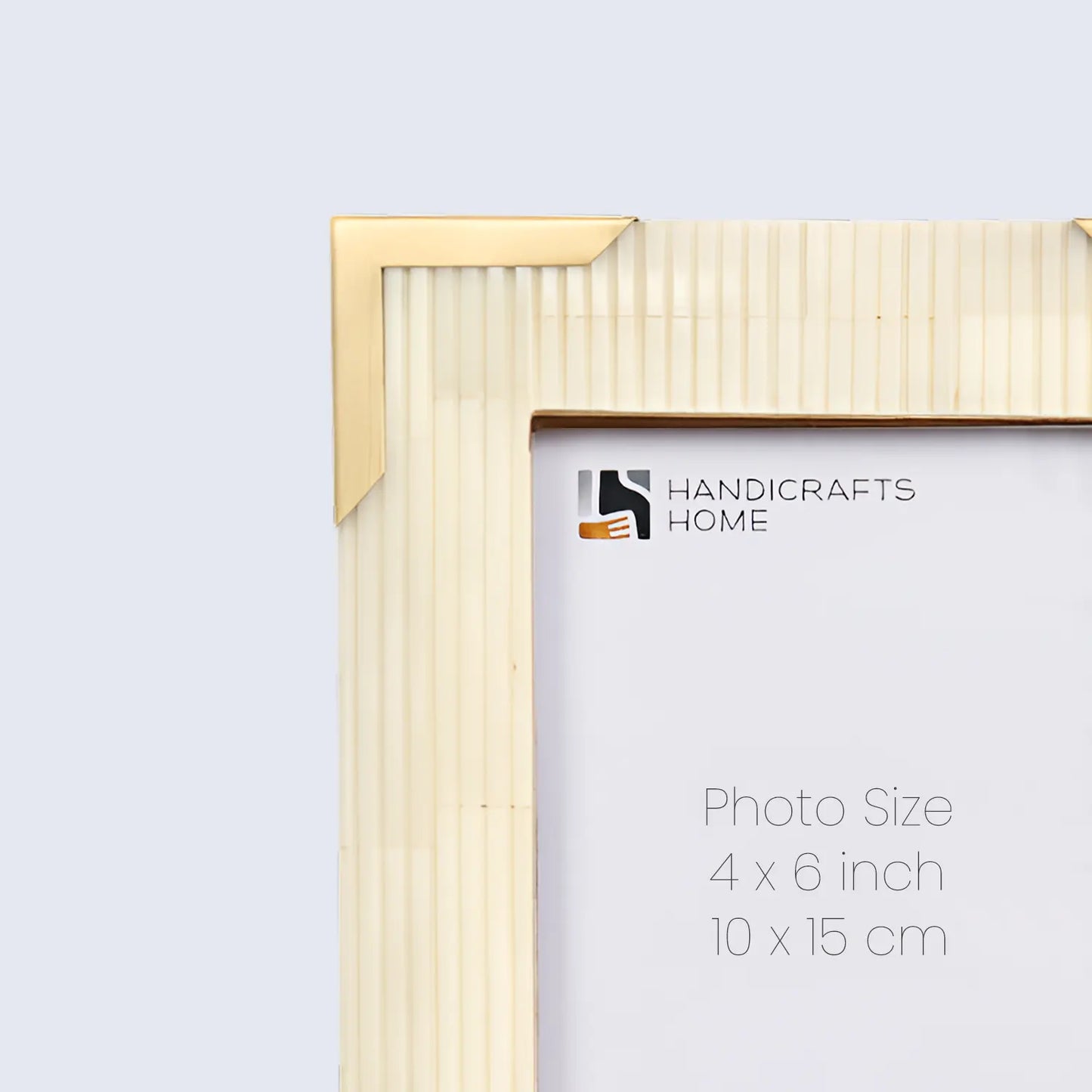 Bone Inlay & Brass Delux Carta Picture Frames, White 4x6 – Wholesale picture frames