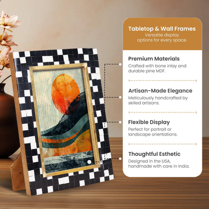 Picture Frames Halo Mosaic Pattern Resin Inlay Collection, 4x6 – Wholesale picture frames