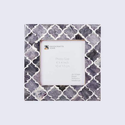 Moroccan Pattern Picture Photo Frame Handmade Wall Hanging Decor Grey- Available in 31 Sizes