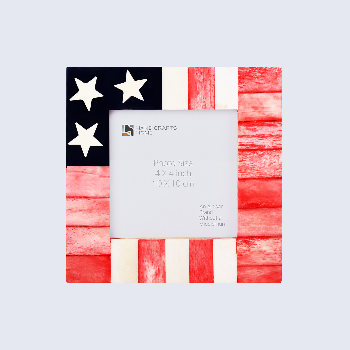 USA American Flag Picture Photo Frame Handmade Souvenirs - Available in 27 Sizes