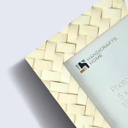 White Bone Inlay Braided Pattern Frame 4x6 & 5x7 – Wholesale picture frames