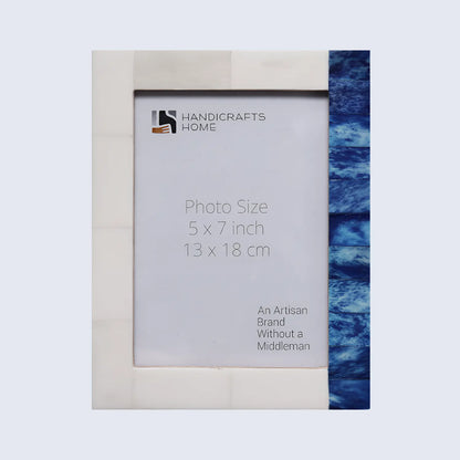Plain White & Blue Bone Inlay Picture Frame - 4x6 & 5x7 – Wholesale picture frames