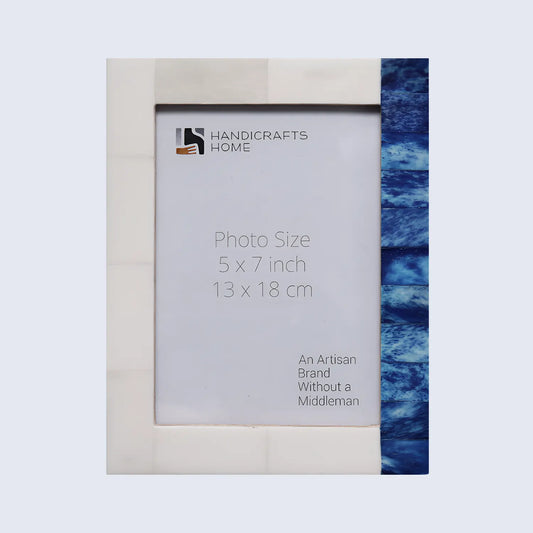 Plain White & Blue Bone Inlay Picture Frame - 4x6 & 5x7 – Wholesale picture frames