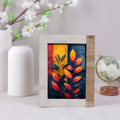 Plain White & Brown Bone Inlay Picture Frame - 4x6 & 5x7 – Wholesale picture frames