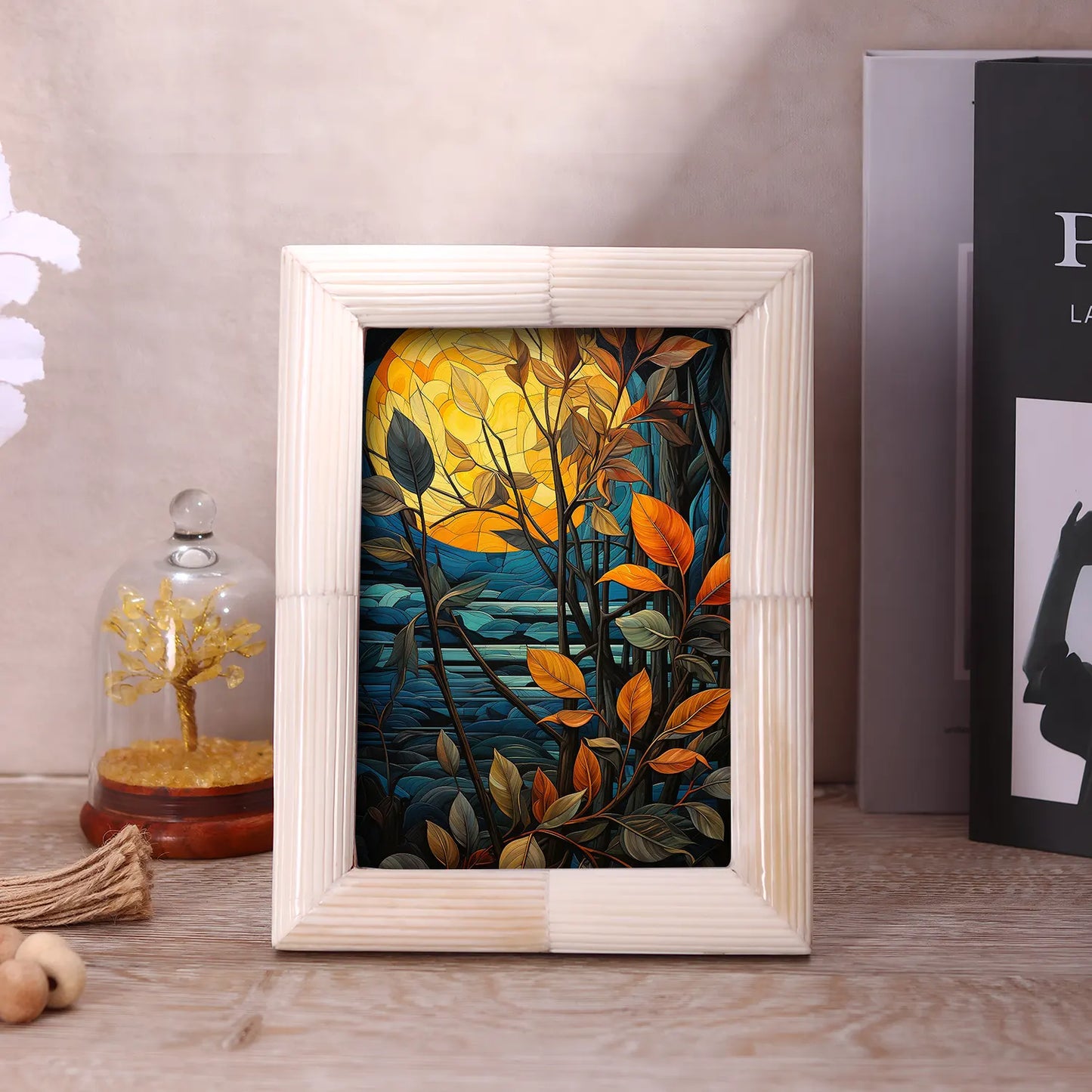 Hand Carved White Bone Inlay Photo Picture Frame in 3 Sizes – Wholesale picture frames