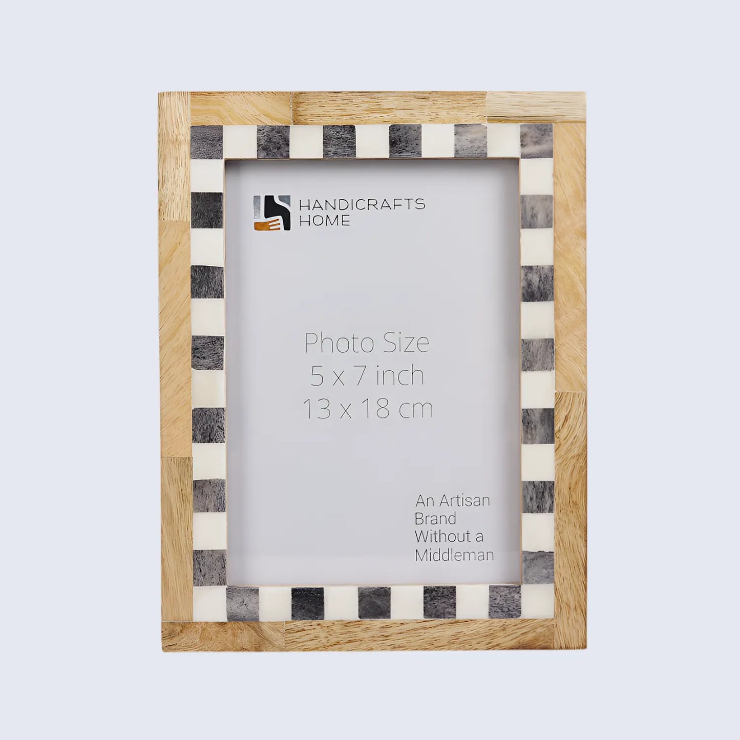 Checkered Bone Inlay Picture Frame, Grey & White – Wholesale picture frames