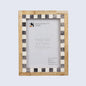 Checkered Bone Inlay Picture Frame, Grey & White – Wholesale picture frames