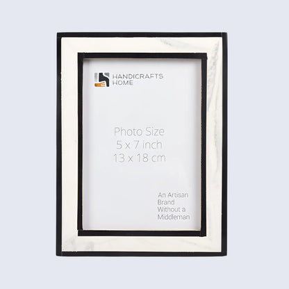 Resin Inlay Frame – Black & White in 4x6 & 5x7 – Wholesale picture frames