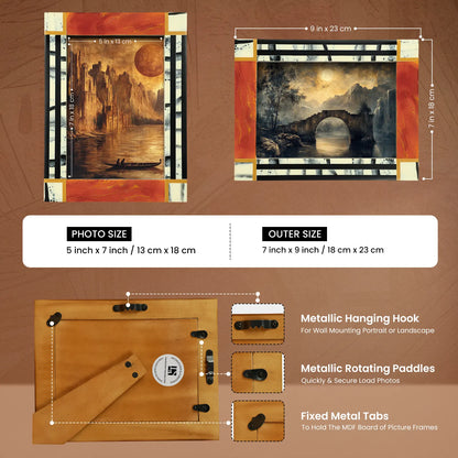 Orange Abstract Ink Resin Inlay Picture Frame in 4x6 & 5x7 – Wholesale picture frames