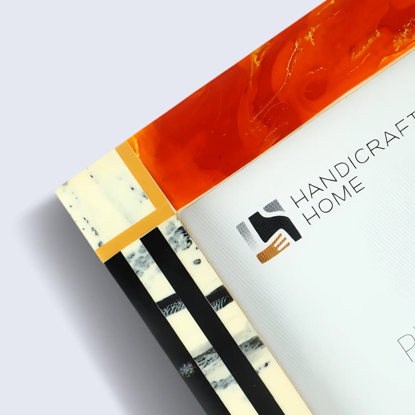 Orange Abstract Ink Resin Inlay Picture Frame in 4x6 & 5x7 – Wholesale picture frames