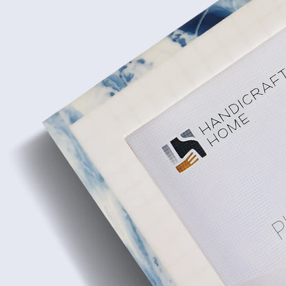 Resin Inlay Marbled pattern White & Blue Picture Frame – Wholesale picture frames