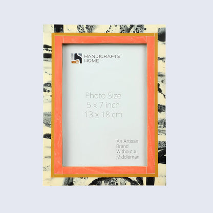 Peach Abstract Ink Resin Inlay Picture Frame in 4x6 & 5x7 – Wholesale picture frames