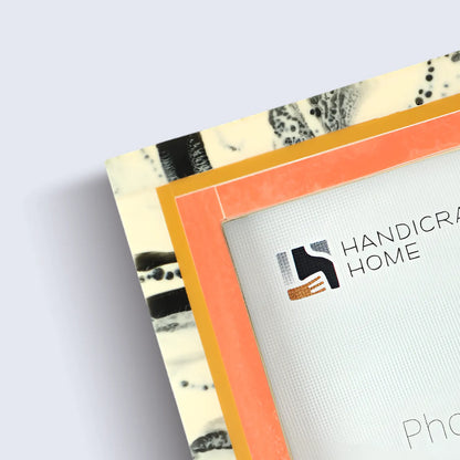 Peach Abstract Ink Resin Inlay Picture Frame in 4x6 & 5x7 – Wholesale picture frames
