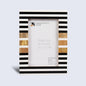 Wood & Resin Inlay Striped Picture Frame, Black & White – Wholesale picture frames