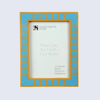 Turquoise Square Resin Inlay Picture Frame 4x6 & 5x7 – Wholesale picture frames