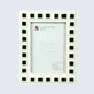 Black & White Square Resin Inlay Photo Frame – 5x7