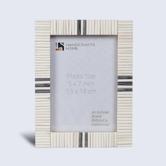 Grey & White Bone Inlay Picture Frame - 4x6 & 5x7 – Wholesale picture frames