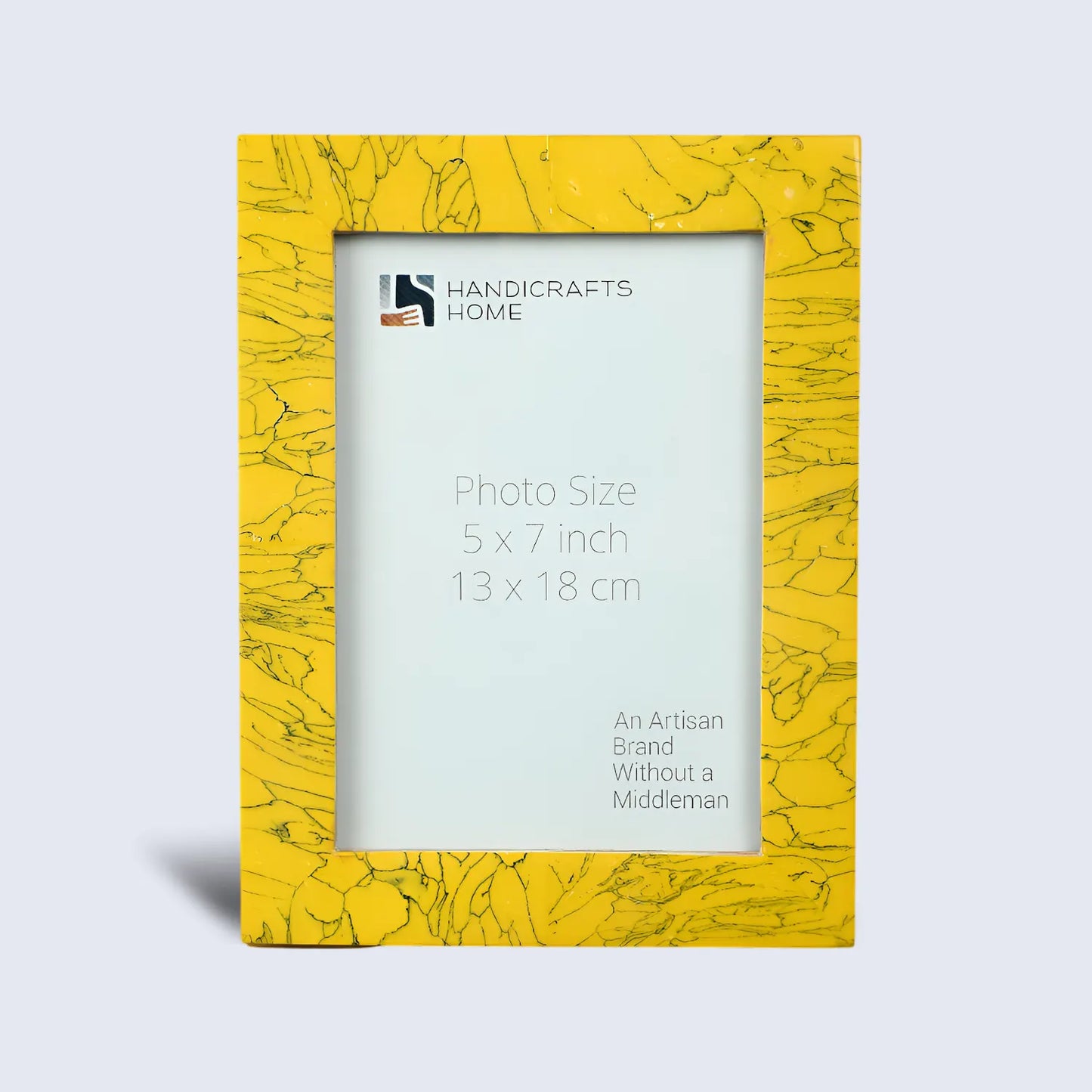 Resin Inlay Handmade Yellow Picture Frame for Wall & Tabletop - 5x7 – Wholesale picture frames
