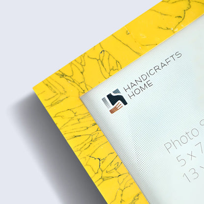 Resin Inlay Handmade Yellow Picture Frame for Wall & Tabletop - 5x7 – Wholesale picture frames