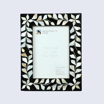 Alhambra Negra Mother of Pearl & Resin Inlay Picture Frame - 5x7