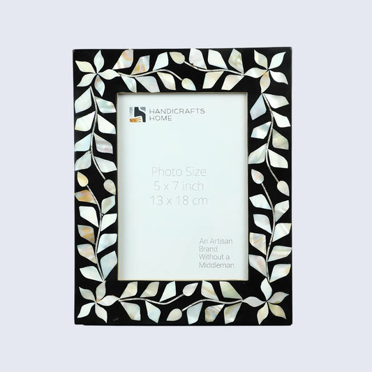 Alhambra Negra Mother of Pearl & Resin Inlay Picture Frame - 5x7